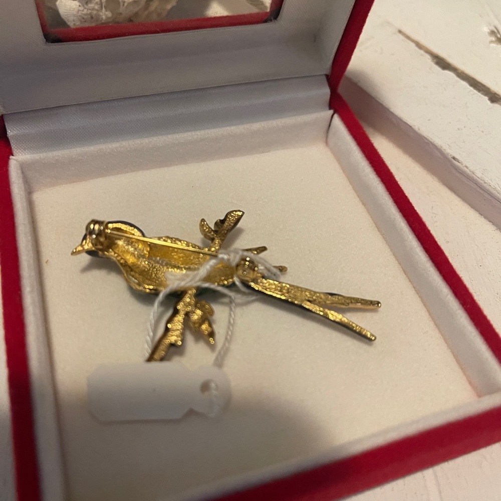 Vintage Sphinx Boucher Bird In Branch Brooch - image 3
